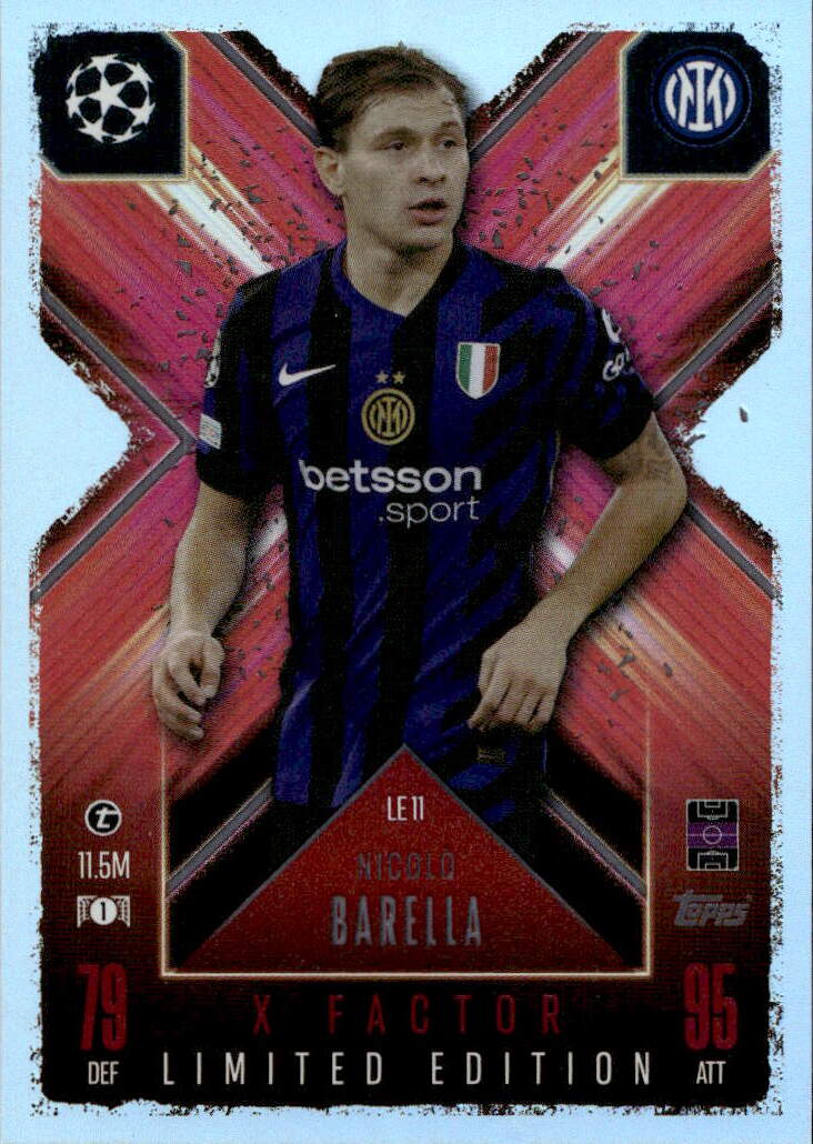 Limited Edition X-Factor NICOLO BARELLA 24-25 Match Attax Extra UCL
