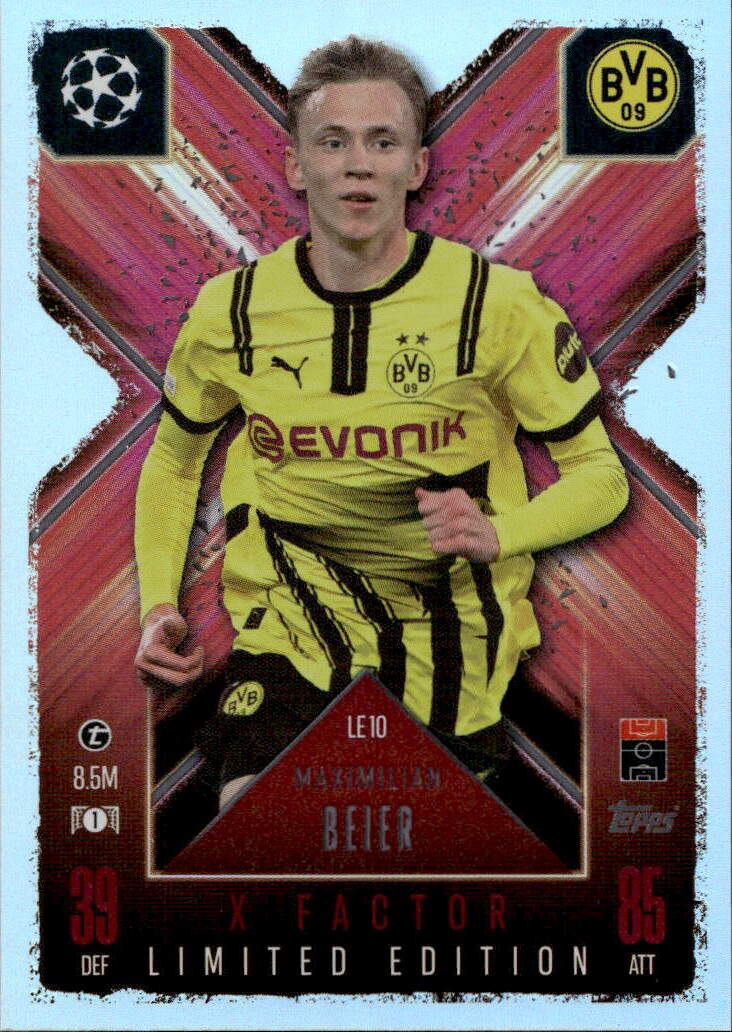 Limited Edition X-Factor MAXIMILIAN BEIER 24-25 Match Attax Extra UCL