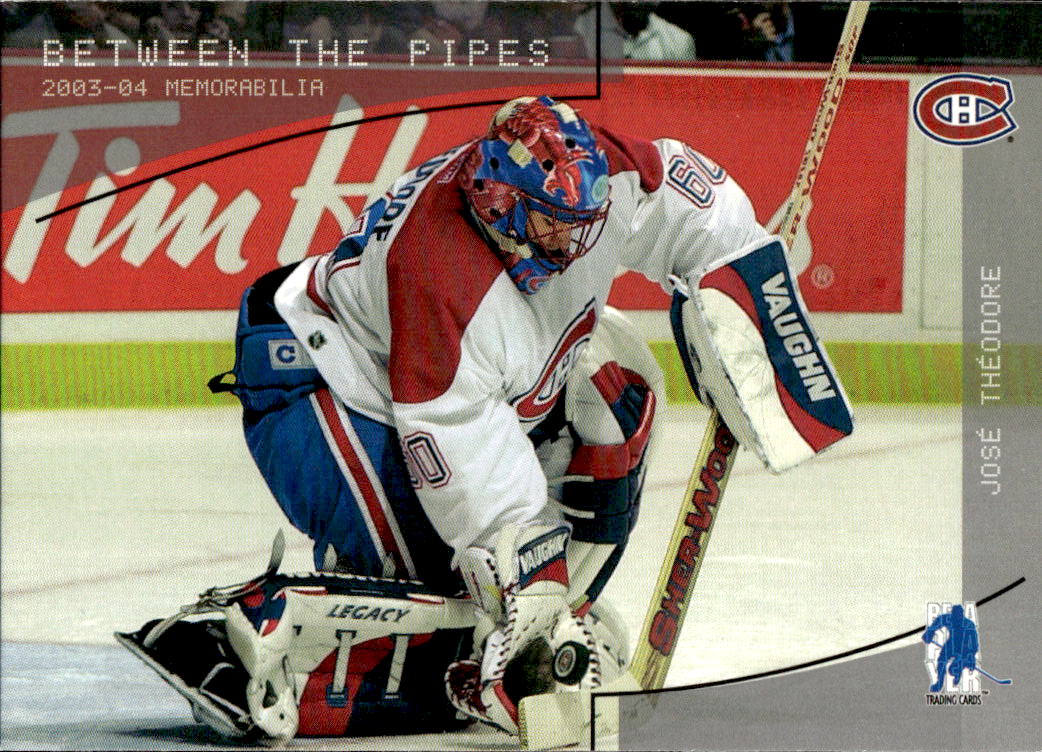 JOSE THEODORE 03-04 In the Game Be A Player Memorabilia
