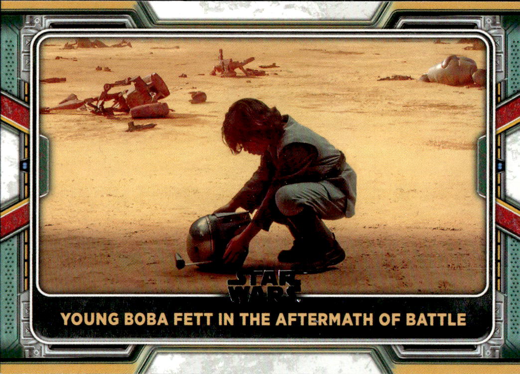 Young Boba Fett in the Aftermath of Battle 2022 Topps The Book of Boba Fett