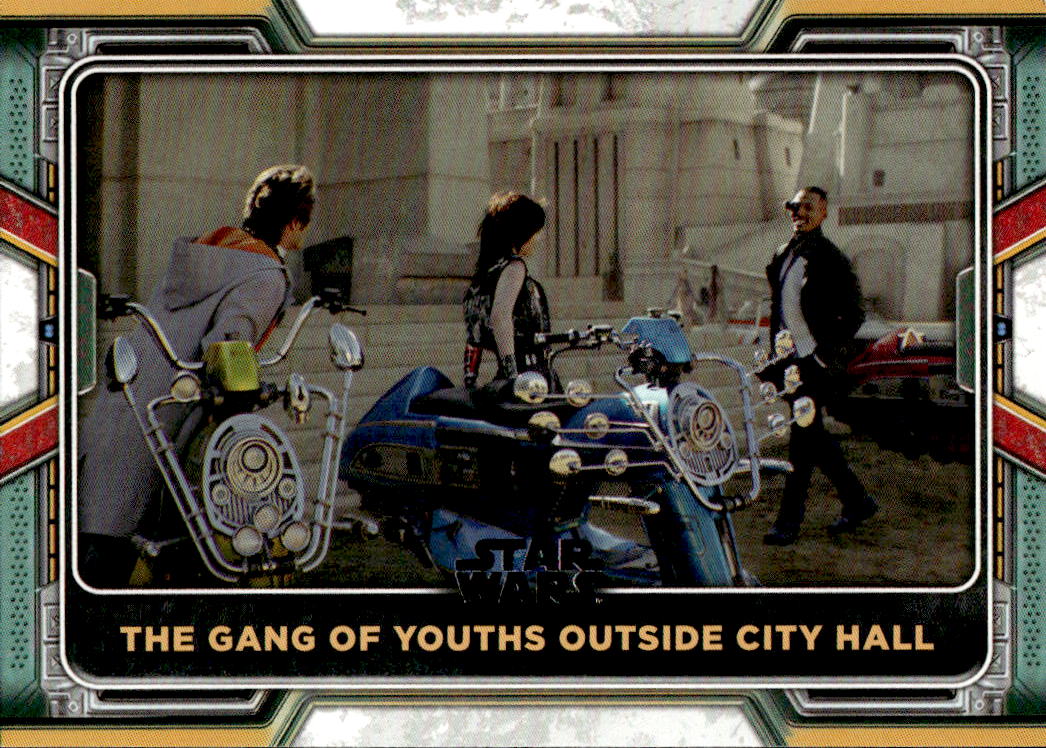 The Gang of Youths Outside City Hall 2022 Topps The Book of Boba Fett
