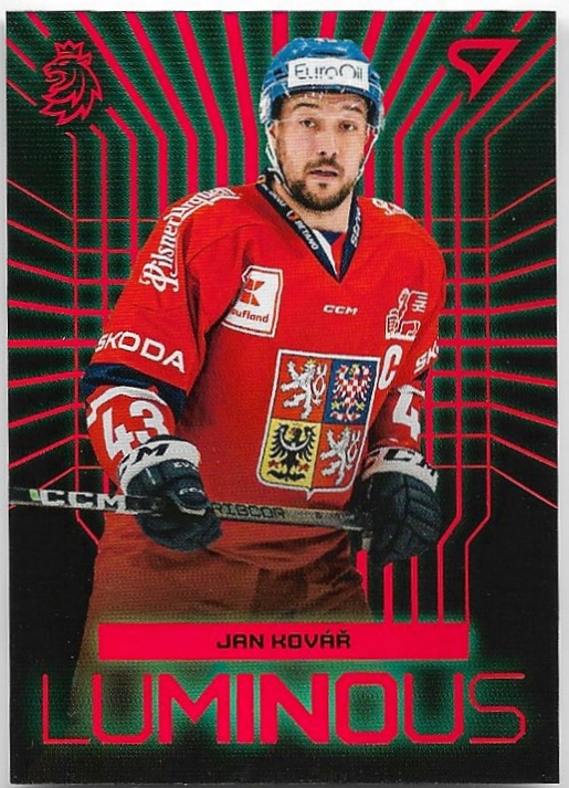 Red Luminous JAN KOVÁŘ 2024 SportZoo Hokejové Česko