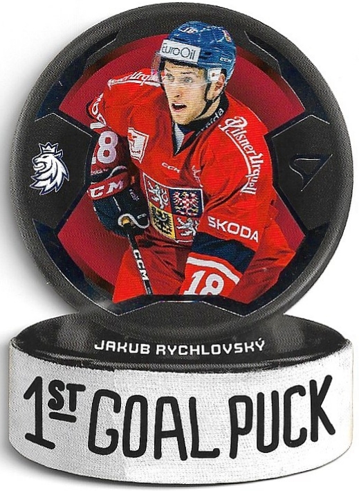 1st Goal Puck JAKUB RYCHLOVSKÝ 2024 SportZoo Hokejové Česko