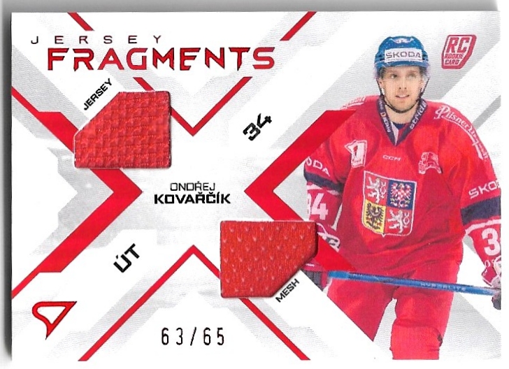 Level 1 Jersey Fragments ONDŘEJ KOVAŘČÍK 2024 SportZoo Hokejové Česko /65