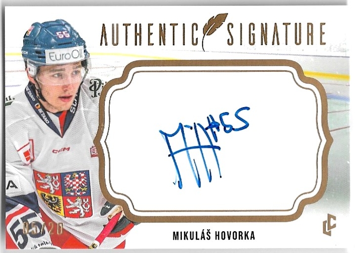 Auto Gold Authentic Signature MIKULÁŠ HOVORKA 23-24 Legendary Cards Expectations Road to Prague /20