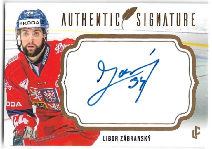 Auto Gold Authentic Signature LIBOR ZÁBRANSKÝ 23-24 Legendary Cards Expectations Road to Prague /20