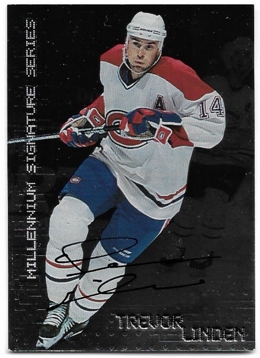 Auto Millennium Signature TREVOR LINDEN 99-00 In The Game Be A Player