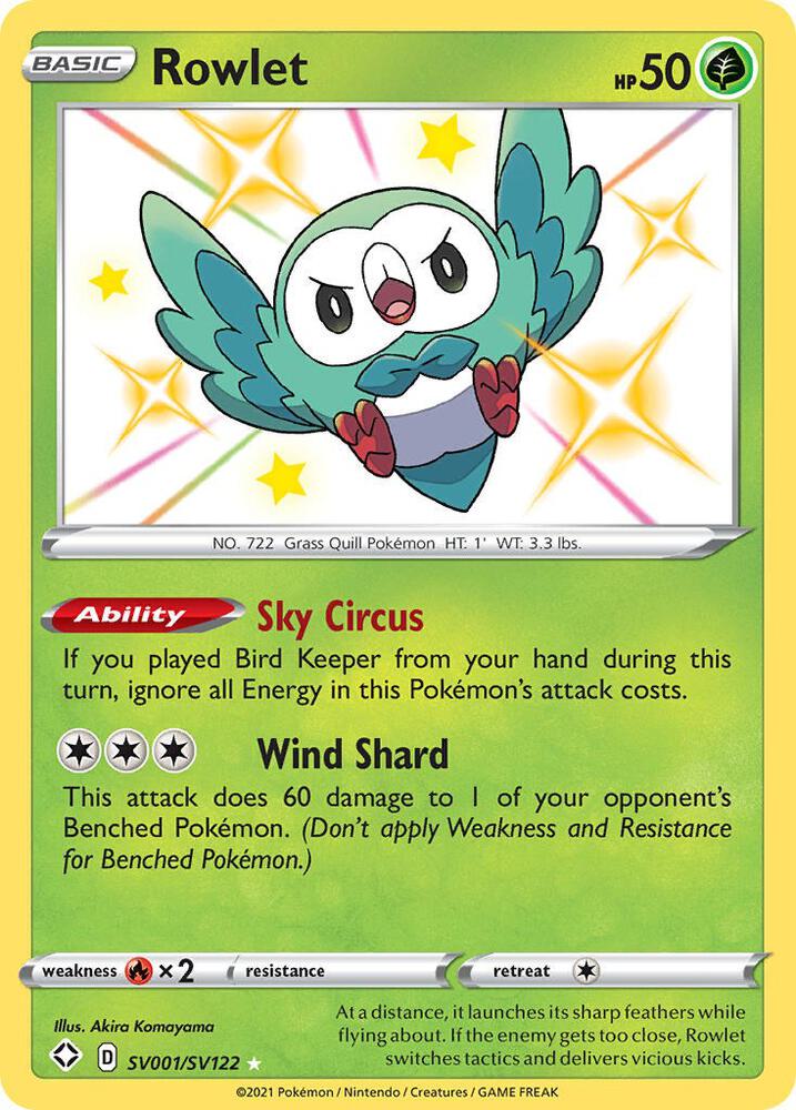 Shiny Rare - ROWLET