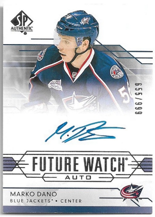 Auto Rookie Future Watch MARKO DAŇO 14-15 UD SP Authentic /999 (světlá spodní hrana)