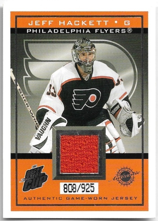 Authentic Game-Worn Jersey JEFF HACKETT 03-04 Pacific Quest for the Cup /925