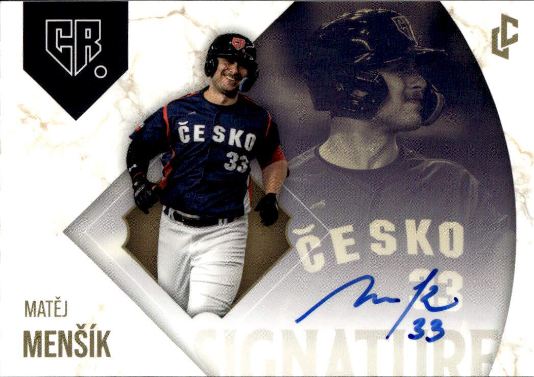 Auto Baseball Czech Signature MATĚJ MENŠÍK 2023 LC WBSC EUROBASEBALL /15