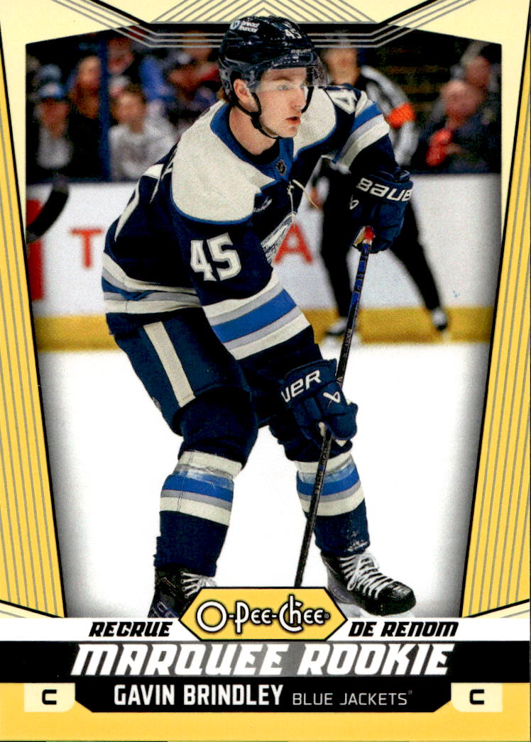Yellow Border Marquee Rookie GAVIN BRINDLEY 24-25 UD O-Pee-Chee OPC