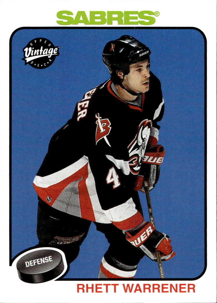 RHETT WARRENER 01-02 UD Vintage