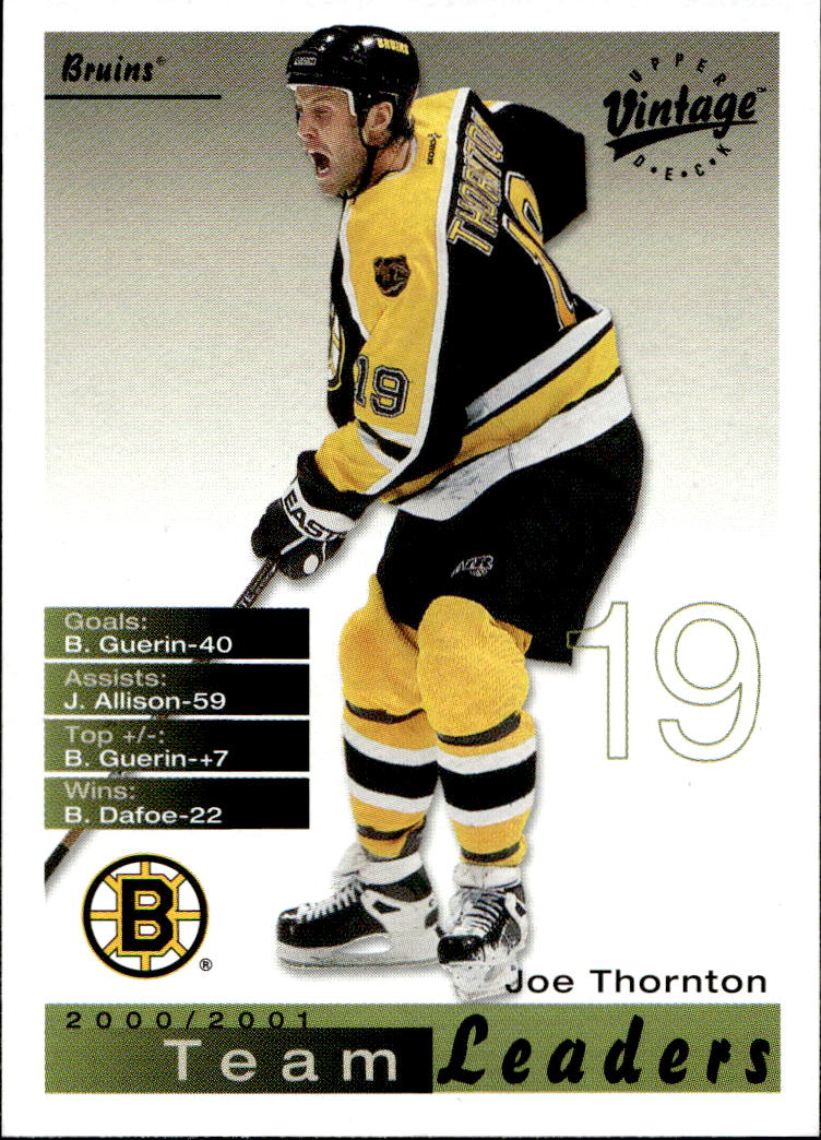 Team Leaders JOE THORNTON 01-02 UD Vintage