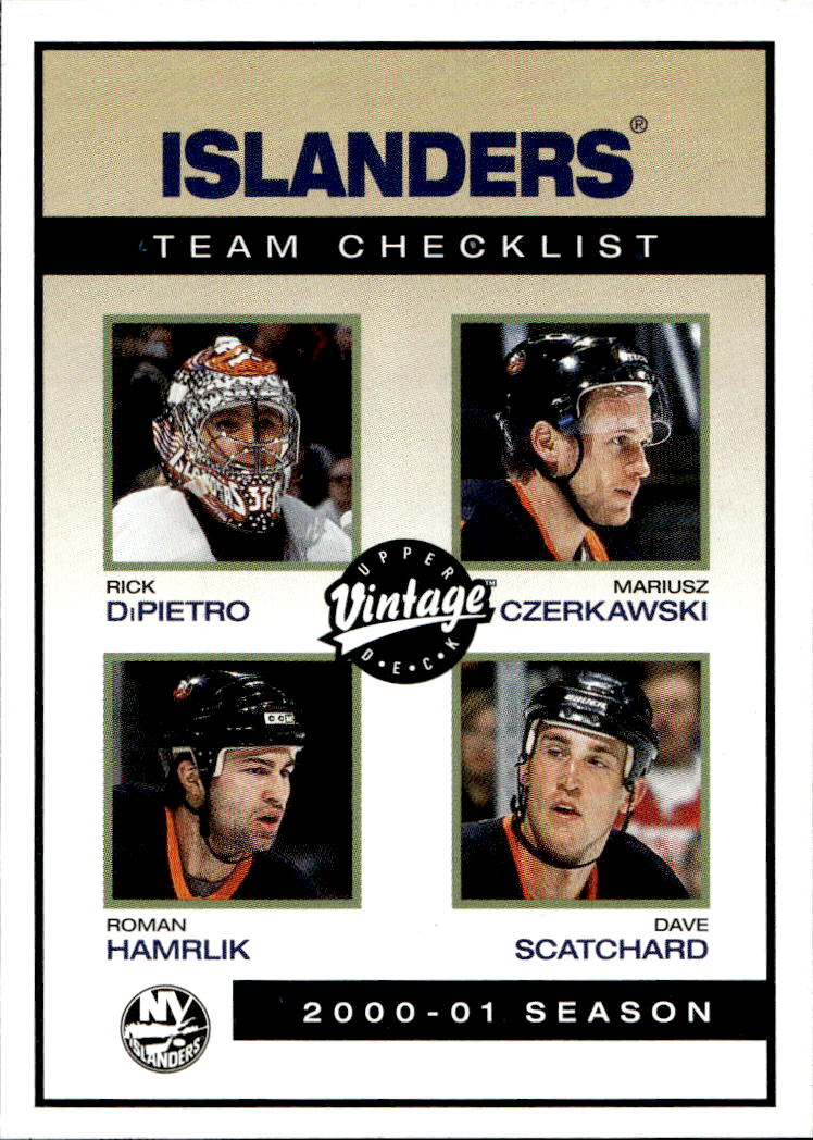 Team Checklist RICK DIPIETRO/MARIUSZ CZERKAWSKI/ROMAN HAMRLÍK/DAVE SCATCHARD 01-02 UD Vintage