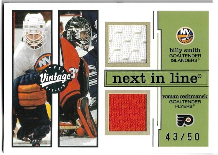 Jersey Next in Line BILLY SMITH/ROMAN ČECHMÁNEK 01-02 UD Vintage /50