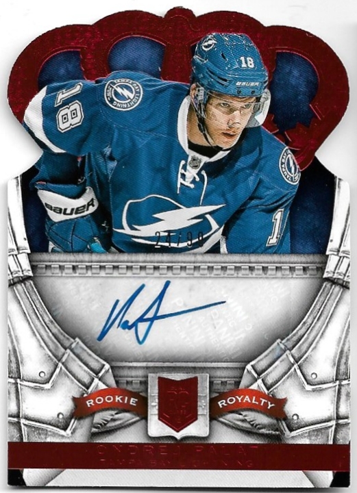 Auto Rookie Royalty Signatures Ruby ONDŘEJ PALÁT 13-14 Panini Crown Royale Hockey /99 (bílé hrany)