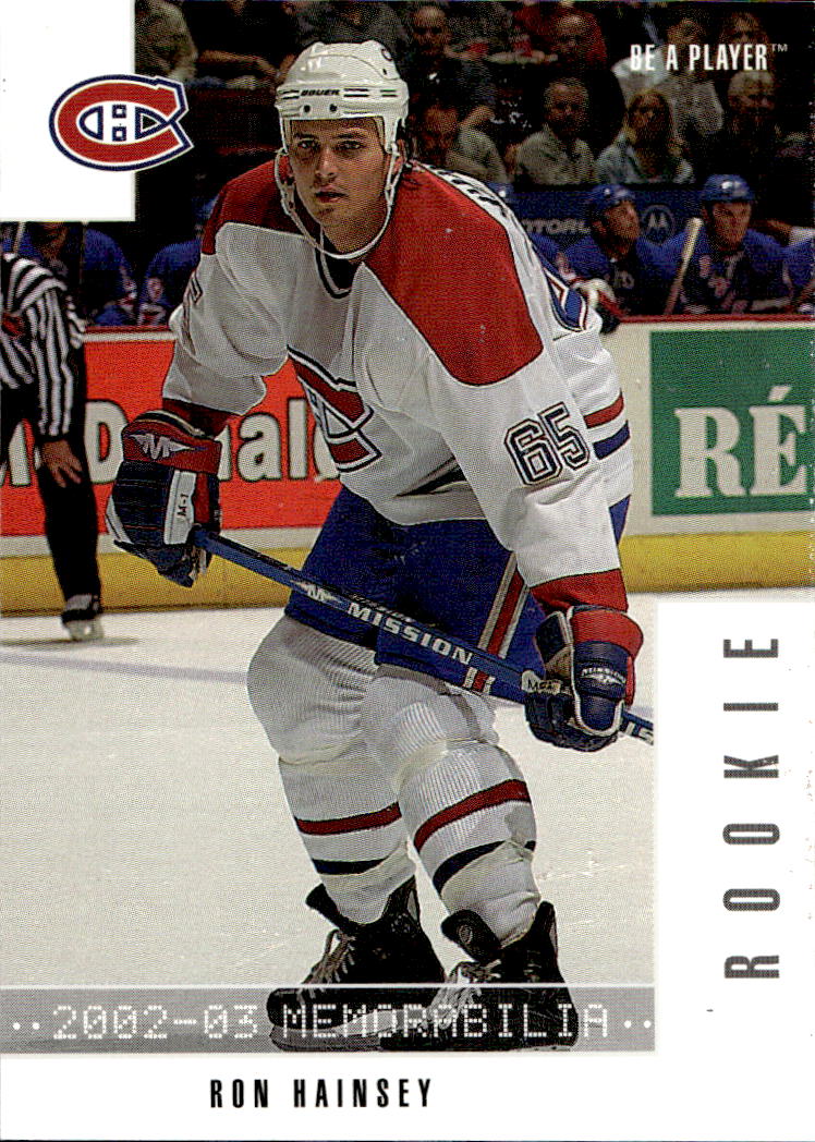 Rookie RON HAINSEY 02-03 In the Game Be A Player Memorabilia