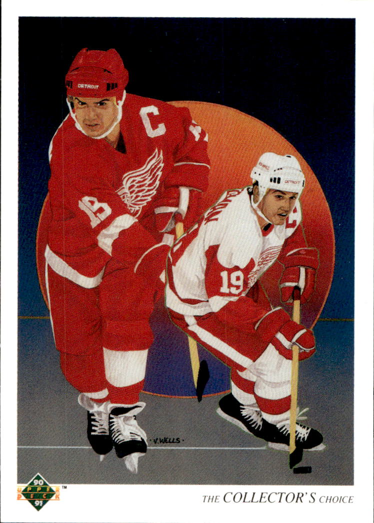 Team Checklist STEVE YZERMAN 90-91 Upper Deck