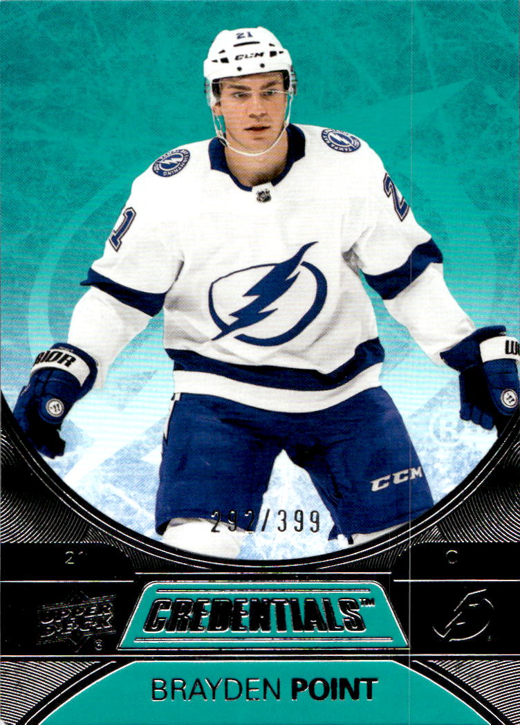 Teal BRAYDEN POINT 21-22 UD Credentials /399 (bílý spodní růžek)