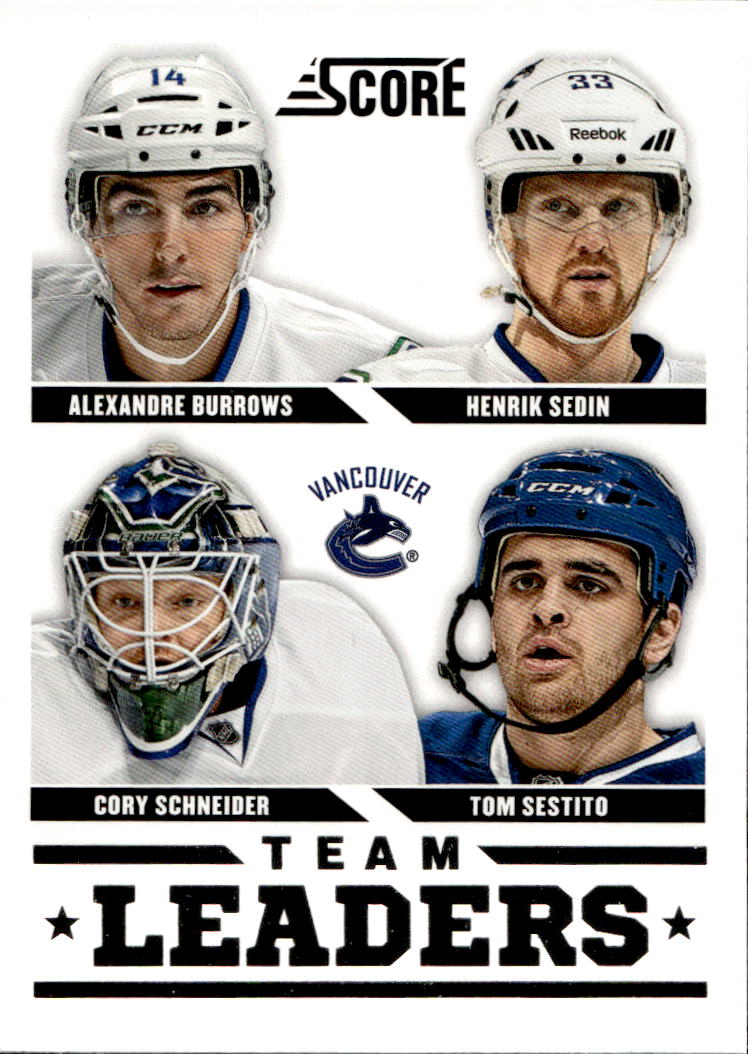 Team Leaders BURROWS/SEDIN/SCHNEIDER/SESTITO 13-14 Panini Score Hockey