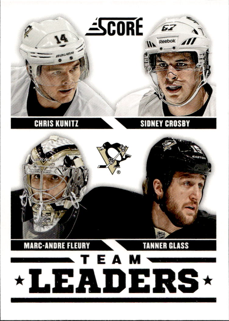 Team Leaders CROSBY/FLEURY/KUNITZ/GLASS 13-14 Panini Score Hockey