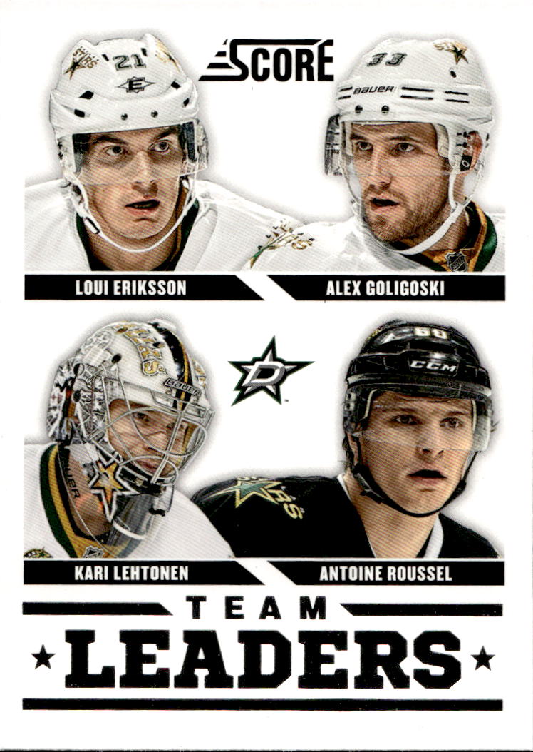 Team Leaders ERIKSSON/GOLIGOSKI/LEHTONEN/ROUSSEL 13-14 Panini Score Hockey