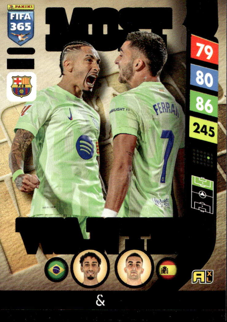 Most Wanted RAPHINHA/FERRAN TORRES 2025 Panini FIFA 365