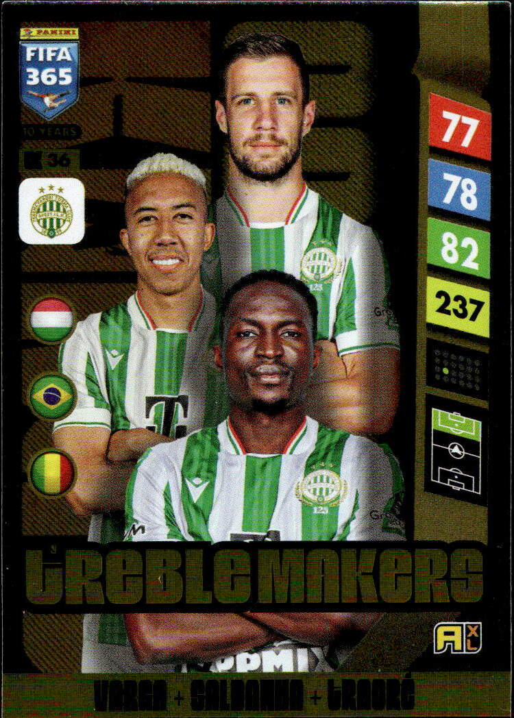 Treble Makers VARGA/SALDANHA/TRAORE 2025 Panini FIFA 365