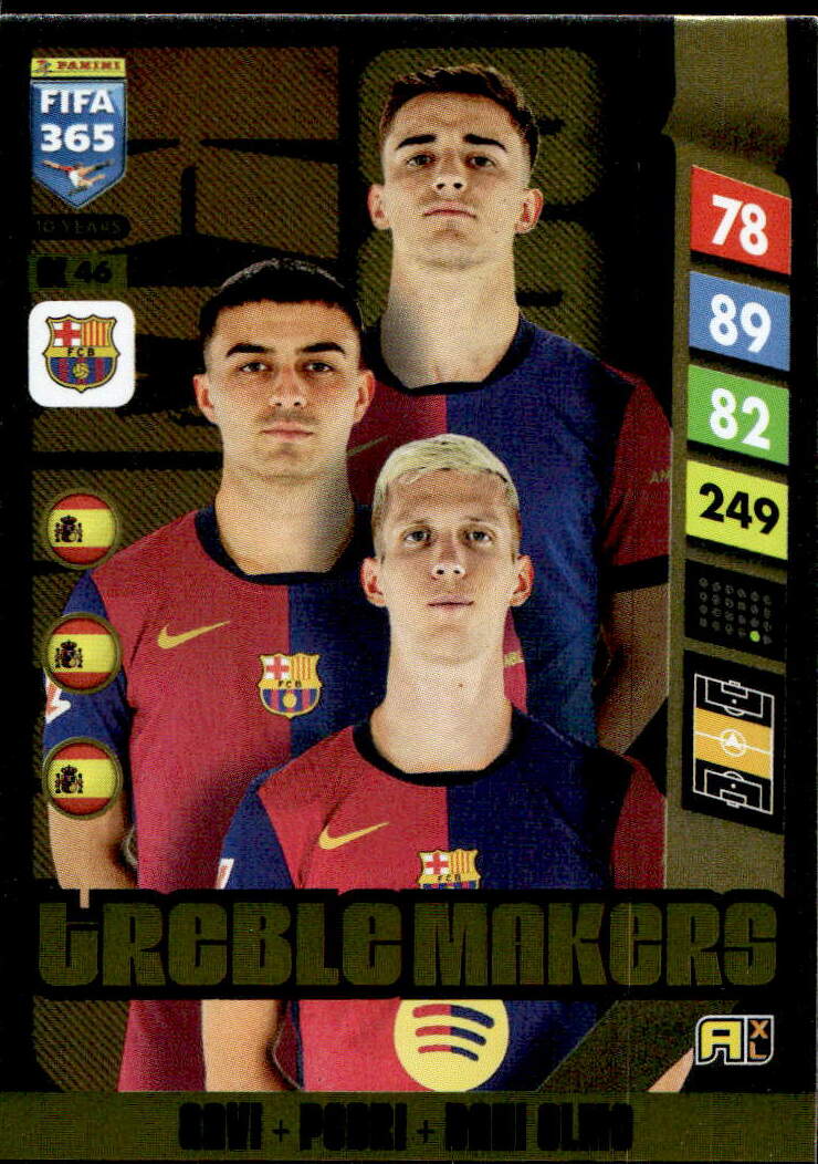 Treble Makers GAVI/PEDRI/DANI OLMO 2025 Panini FIFA 365