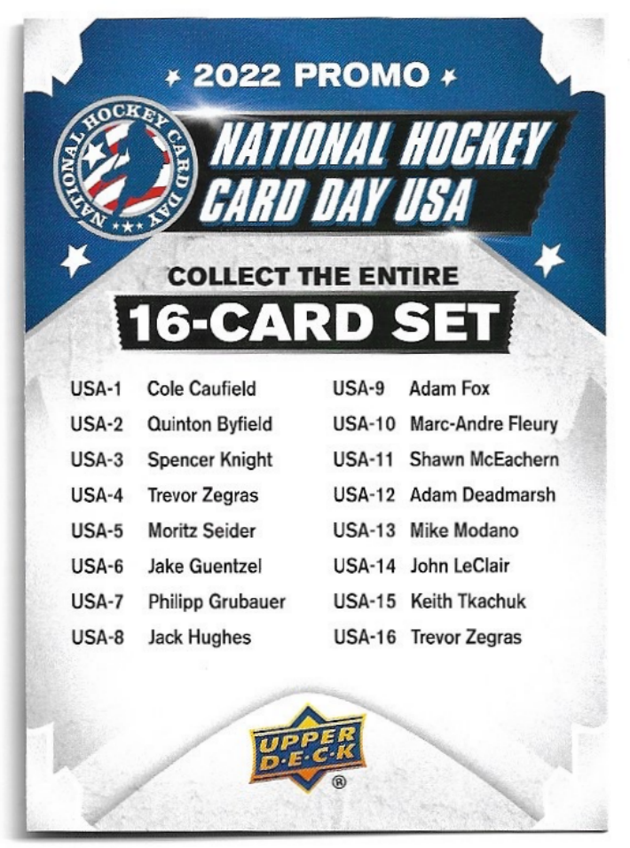 Checklist 21-22 National Hockey Card Day USA