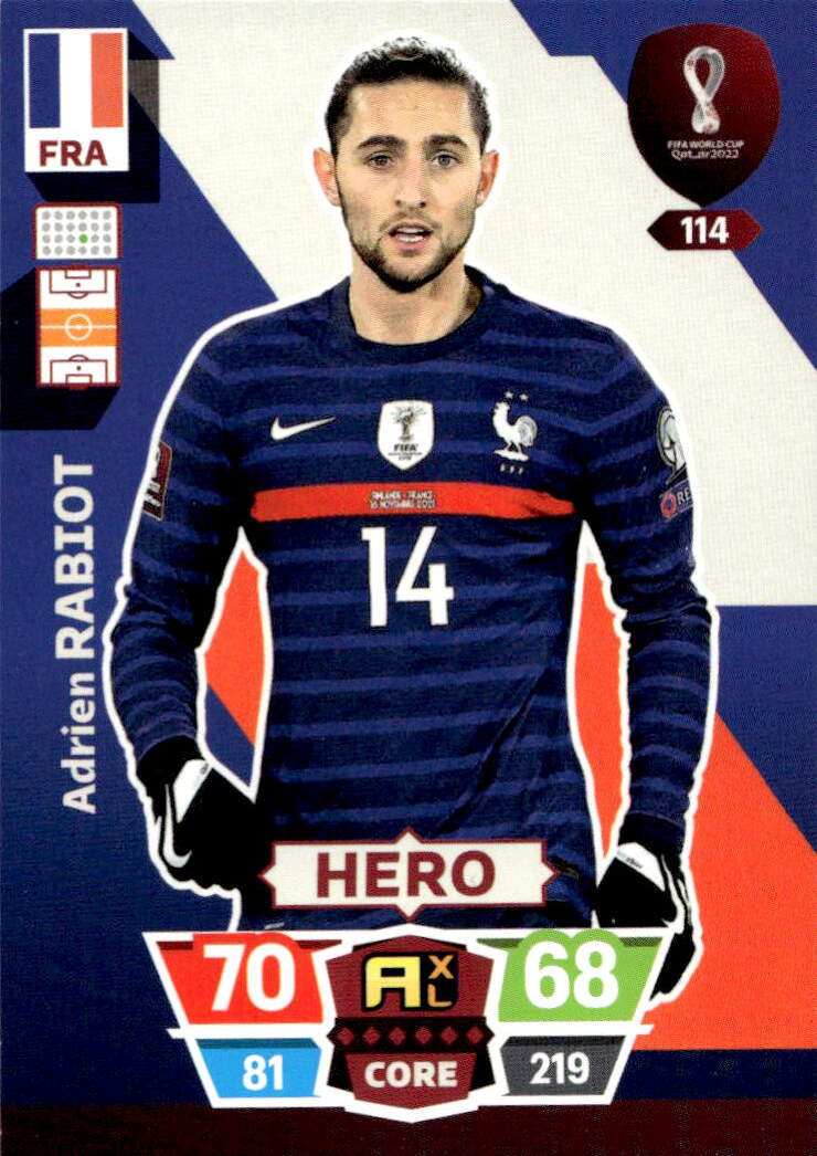 ADRIEN RABIOT Panini Adrenalyn XL World Cup 2022