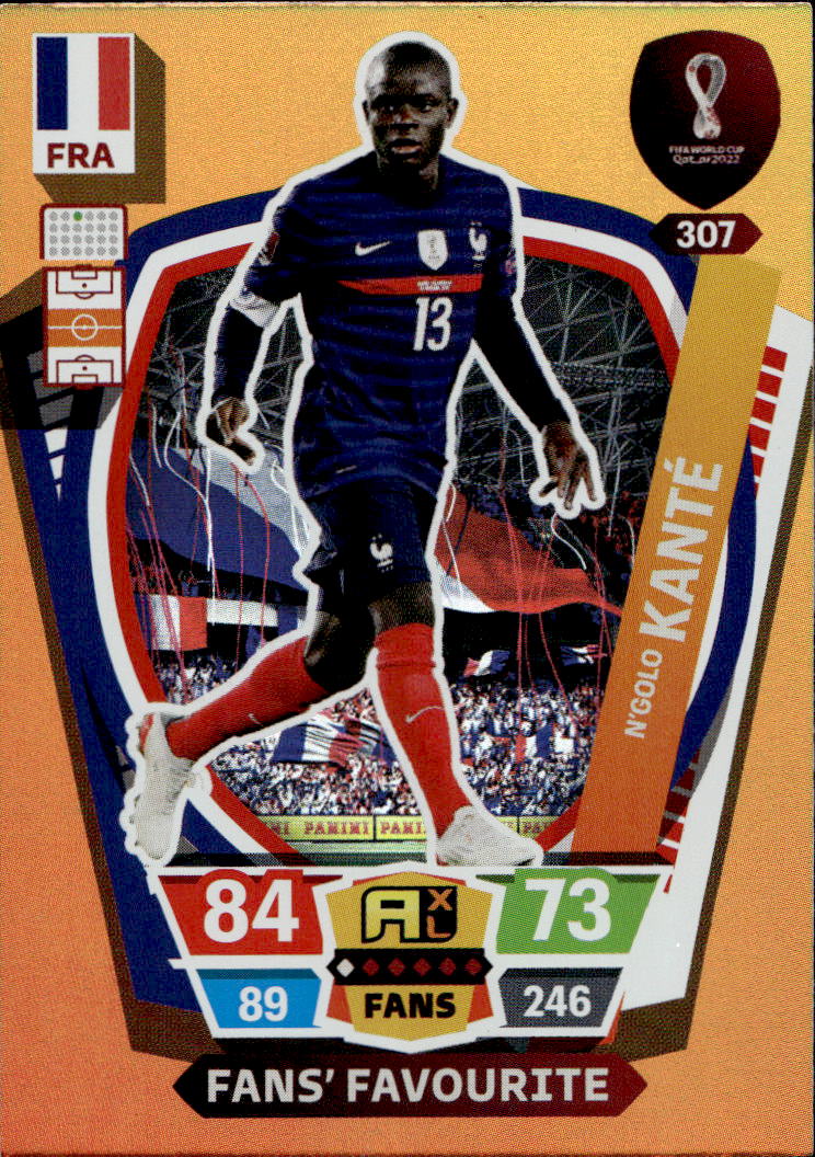 Fans' Favourite N'GOLO KANTE Panini Adrenalyn XL World Cup 2022