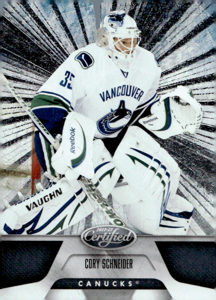 Silver CORY SCHNEIDER 11-12 Panini Certified (horší zadní hrana)