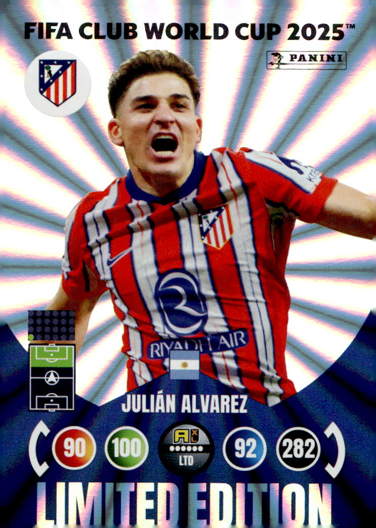 Limited Edition JULIAN ALVAREZ 2025 Panini Club World Cup