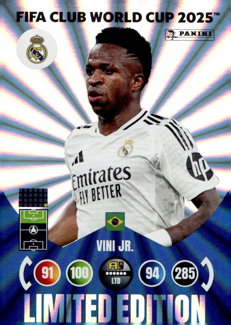 Limited Edition VINI JR. 2025 Panini Club World Cup