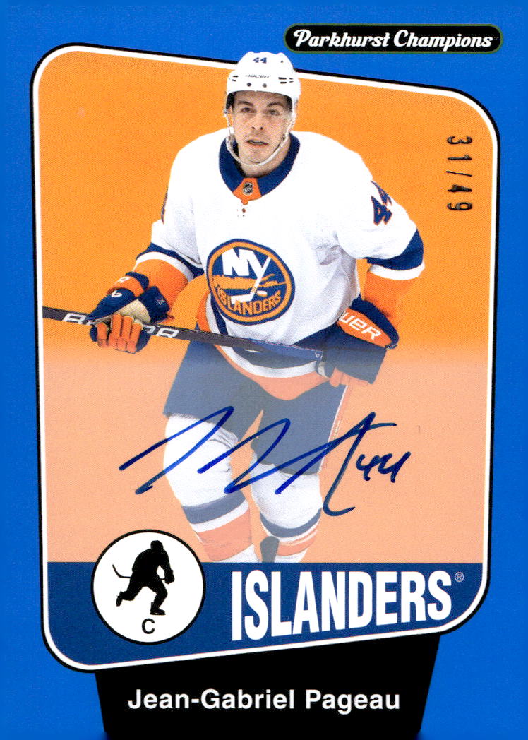 Autograph Blue JEAN-GABRIEL PAGEAU 24-25 UD Parkhurst Champions /49