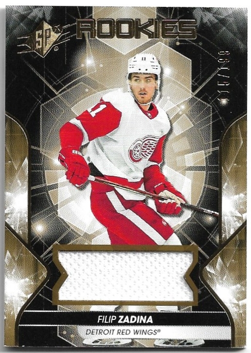 Jersey Rookie Memorabilia FILIP ZADINA 19-20 UD SPx /199
