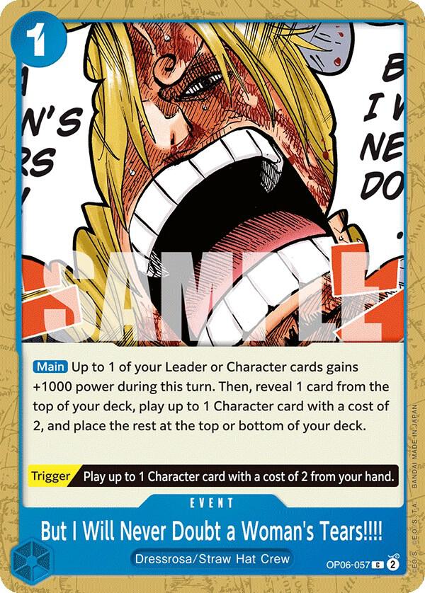 BUT I WILL NEVER DOUBT A WOMAN'S TEARS!!!! - One Piece - Wings of the Captain