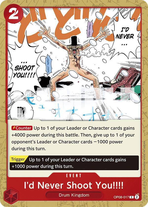 I'D NEVER SHOOT YOU!!!! - One Piece - Two Legends