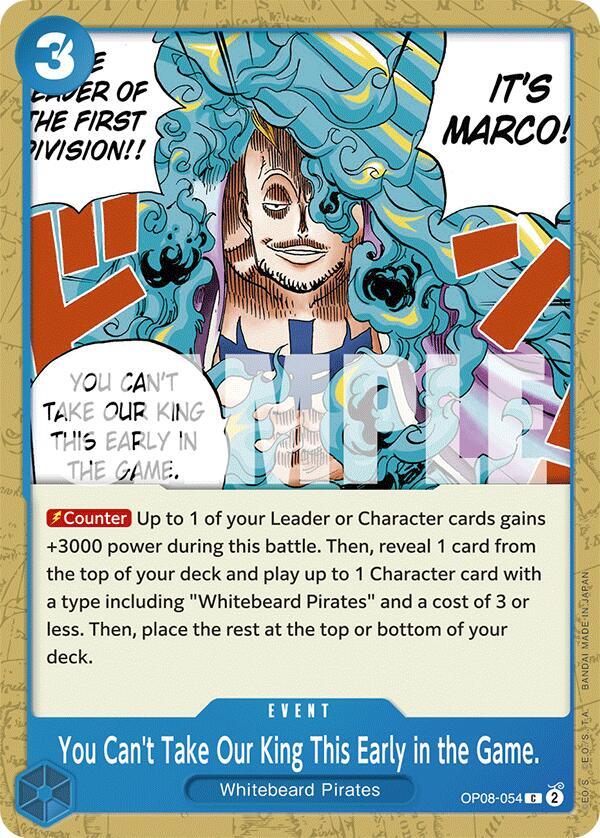 YOU CAN'T TAKE OUR KING THIS EARLY IN THE GAME. - One Piece - Two Legends