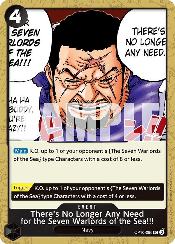 THERE'S NO LONGER ANY NEED FOR THE SEVEN WARLORDS OF THE SEA!!! - One Piece - Royal Blood