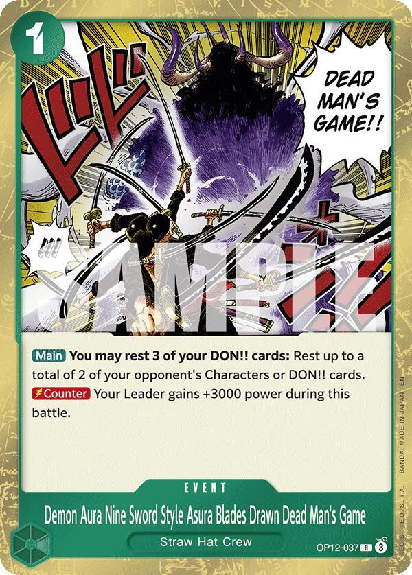 DEMON AURA NINE SWORD STYLE ASURA BLADES DRAWN DEAD MAN'S GAME - One Piece - Legacy of the Master