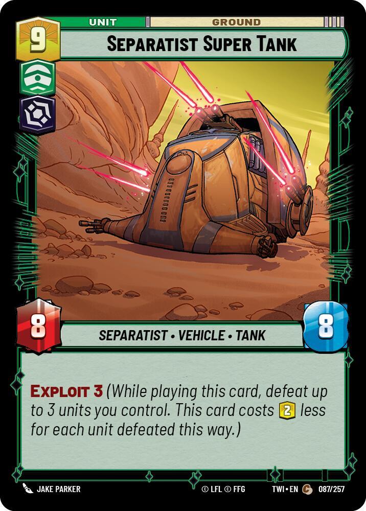 Foil - SEPARATIST SUPER TANK - Unlimited Twilight of the Republic