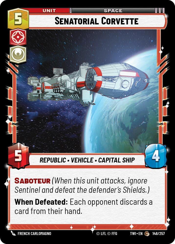 Foil - SENATORIAL CORVETTE - Unlimited Twilight of the Republic