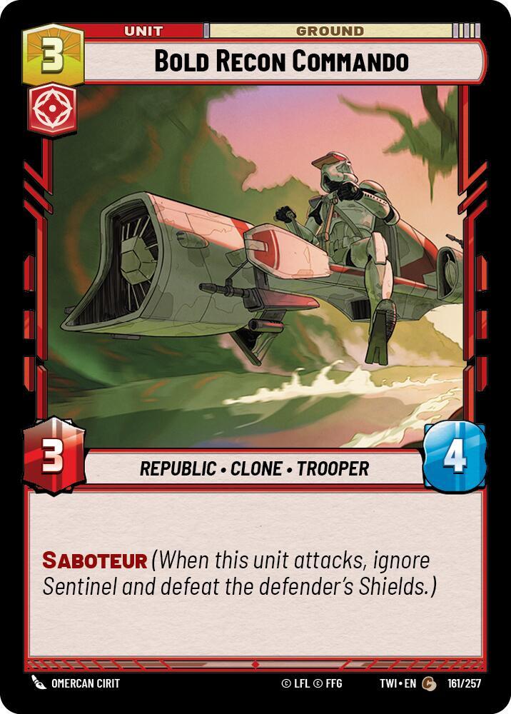 Foil - BOLD RECON COMMANDO - Unlimited Twilight of the Republic