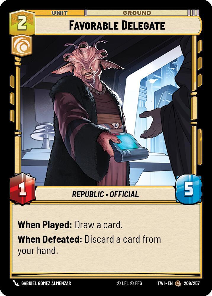 Foil - FAVORABLE DELEGATE - Unlimited Twilight of the Republic
