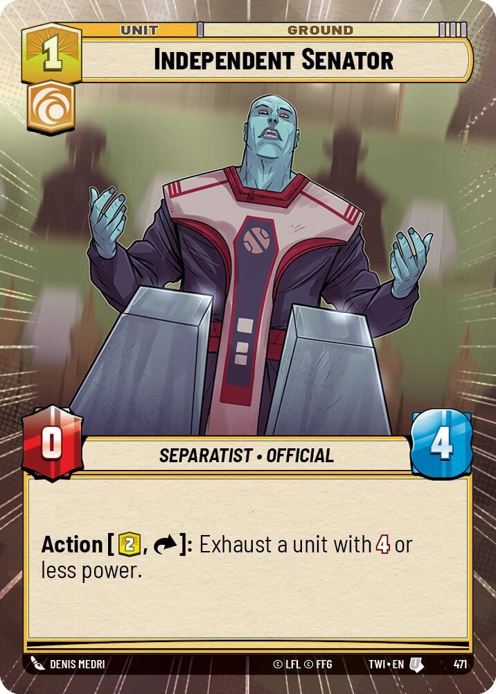 Hyperspace - INDEPENDENT SENATOR - Unlimited Twilight of the Republic