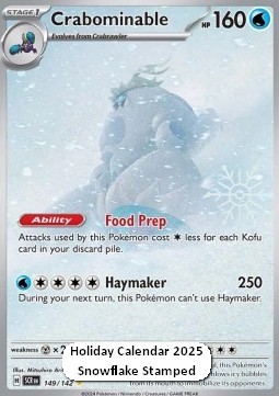 Holiday Calendar 2025 - CRABOMINABLE
