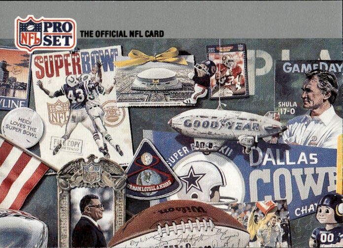 2 Puzzle Super Bowl XXV Program 1990 Pro Set Super Bowl XXV Silver Anniversary
